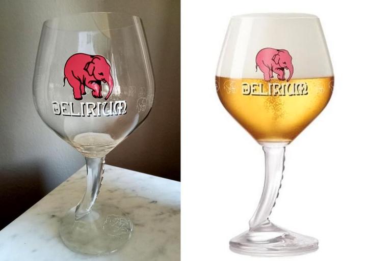 4 nieuwe Delirium bierglazen – 33cl-- 50cl, Verzamelen, Biermerken, Nieuw, Glas of Glazen, Overige merken, Ophalen of Verzenden