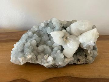 Apofylliet met Chalcedoon cluster uit India