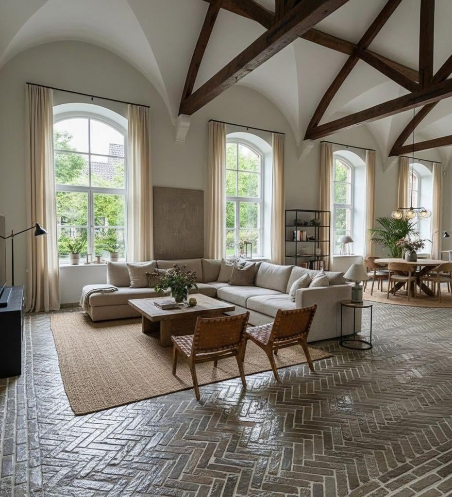 BRICKS WAALTJES VLOER NATUURSTEEN ONVERWOESTBAAR!, 75 m² of meer, Beige, Overige typen, Nieuw