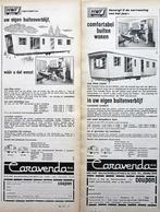 2 vintage advertenties reclames Caravenda caravan 1965, Verzamelen, Merken en Reclamevoorwerpen, Ophalen