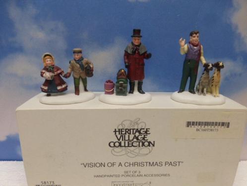 department 56 Vision of a Christmas past kerstdorp poppetjes, Diversen, Kerst, Zo goed als nieuw, Ophalen of Verzenden