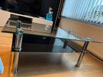 Glazen salon tafel, Huis en Inrichting, Tafels | Salontafels, Ophalen, Minder dan 50 cm, Gebruikt, 50 tot 100 cm