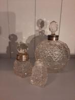 Antiek - kristal russisch slijpsel zilveren hals, Verzenden