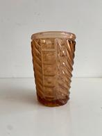 Vintage Luxval vaas van roze glas, Ophalen of Verzenden