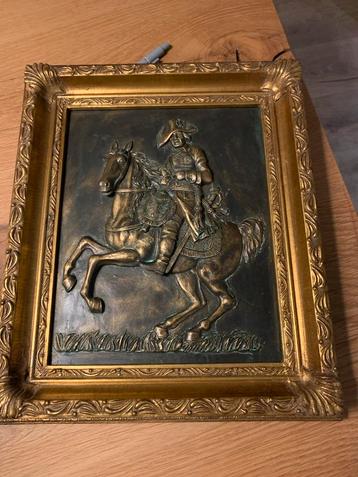 Frederik de Grote reliëf te paard, ingelijst beschikbaar voor biedingen