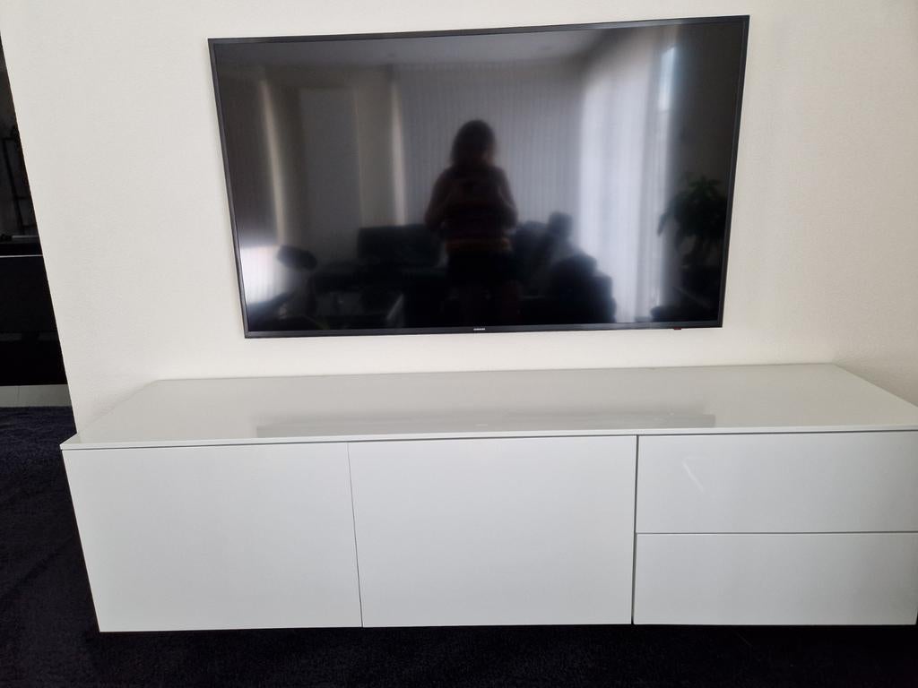 Witte luxe hoogglans tv-kast 193 x 50 x 44 cm, Ophalen
