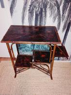 Antiek Aziatische bamboe panelen tafeltje sidetable, Antiek en Kunst, Kunst | Niet-Westerse kunst, Ophalen of Verzenden
