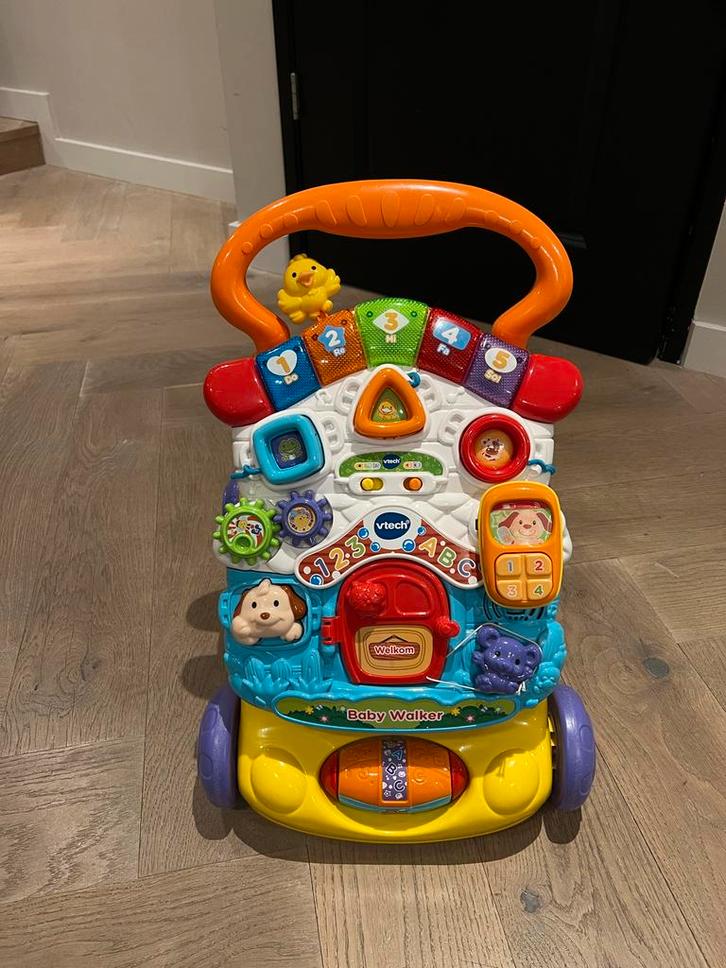 Vtech Loopwagen Compleet, Kinderen en Baby's, Speelgoed | Babyspeelgoed, Zo goed als nieuw, Overige typen, Met licht, Met geluid