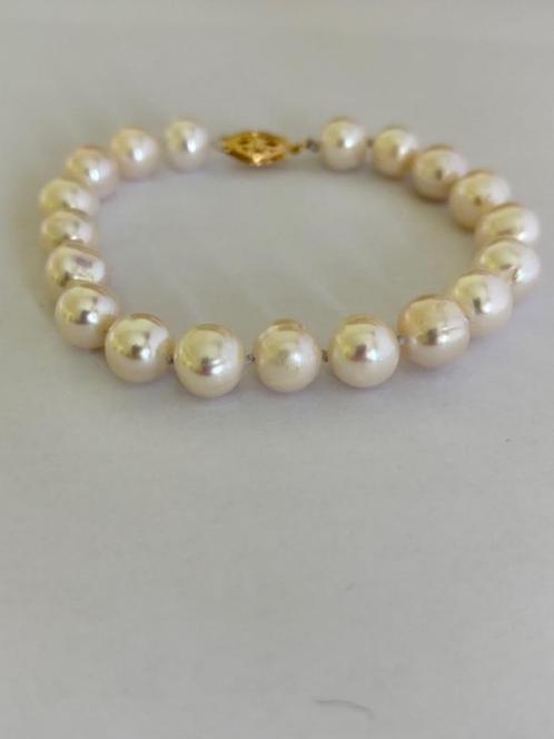 Bloedmooie Parel Armband met Witte Akoya Parels, 14K Goud, Sieraden, Tassen en Uiterlijk, Armbanden, Nieuw, Goud, Goud, Ophalen of Verzenden