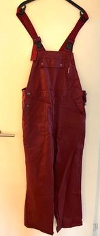 Tuinbroek overal bordeauxrood! Maat 50/M, Carnaval, Maat 48/50 (M), Ophalen of Verzenden, Zo goed als nieuw