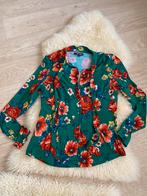 King Louie Bow blouse S Topvintage bloemen groen rood geel, Kleding | Dames, Ophalen of Verzenden, Zo goed als nieuw, Maat 36 (S)