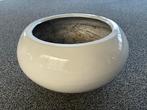 Witte Ronde Plantenbak Polystone, Tuin en Terras, Bloembakken en Plantenbakken, Overige materialen, Minder dan 30 cm, Minder dan 60 cm