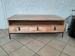Industrieel TV-meubel Mangohout, 100 tot 150 cm, Zo goed als nieuw, Minder dan 100 cm, Industrieel