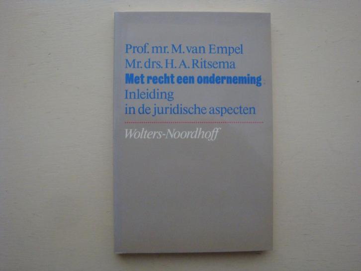 Boek Met recht een onderneming, Boeken, Studieboeken en Cursussen, Zo goed als nieuw, HBO, Beta, Ophalen of Verzenden