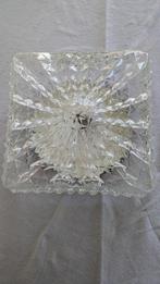 Franse Retro Vintage glazen plafond lamp, Ophalen of Verzenden, Gebruikt