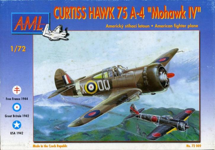 Curtiss Hawk 75A-4 ‘Mohawk IV’., Hobby en Vrije tijd, Modelbouw | Vliegtuigen en Helikopters, Zo goed als nieuw, 1:72 tot 1:144