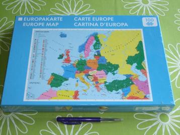 Nieuw in seal: Kaart van Europa puzzel - 100 stukjes beschikbaar voor biedingen