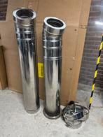Dubbelwandige kachelpijp set RVS 150/200mm, Doe-het-zelf en Verbouw, Buizen en Afvoer, Ophalen, Nieuw, Rvs, Minder dan 2 meter