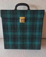 Vintage / retro lp koffer, platenkoffer, groen geruit, Ophalen, Overige typen