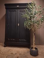 Mat zwarte biedermeier meidenkast kledingkast, Antiek en Kunst, Antiek | Meubels | Kasten, Ophalen of Verzenden