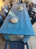 Steigerhouten Tuintafel - Blauw - 8-10 Persoons, Gebruikt, 100 tot 150 cm, 200 cm of meer, Ophalen of Verzenden