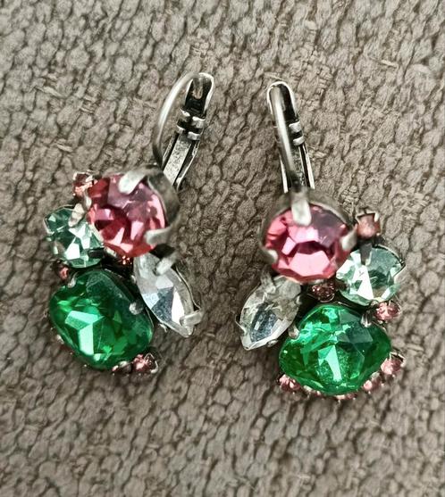 Prachtige Farfino oorbellen met Swarovski kristallen, Sieraden, Tassen en Uiterlijk, Oorbellen, Nieuw, Hangers, Overige materialen