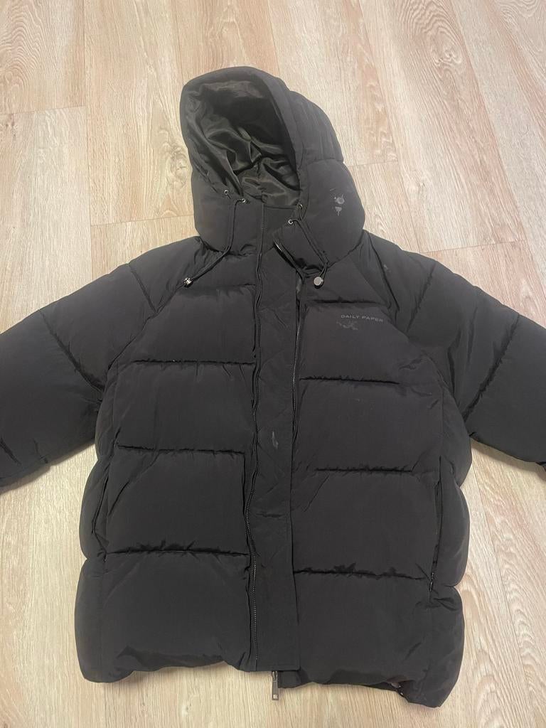 Daily Paper Puffer Jacket - Zwart met Vlekken, Ophalen of Verzenden, Gedragen, Zwart