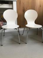 Witte Stoeltjes - Set van 2, stapelbaar, Huis en Inrichting, Ophalen, Gebruikt, Twee, Wit