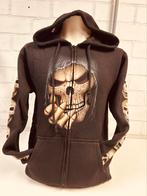 hoodie met rits, vest, skull, biker, rocker, man, vrouw,, Kleding | Heren, Zwart, Rock eagle, Nieuw, Overige maten