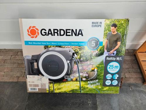 Gardena wandslangenbox rolluiken 25 meter nieuw in doos, Tuin en Terras, Tuinslangen, Zo goed als nieuw, Tuinslang, Ophalen