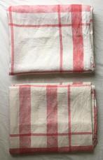 2 linnen tafelkleden (138x168 cm) + 12 vierkante servetten, Ophalen of Verzenden, Rechthoek
