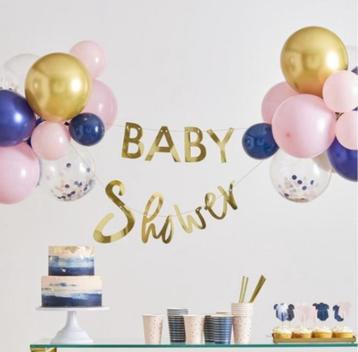 Baby Shower Banner & Ballonnen Set – Gold – Aanbieding! beschikbaar voor biedingen