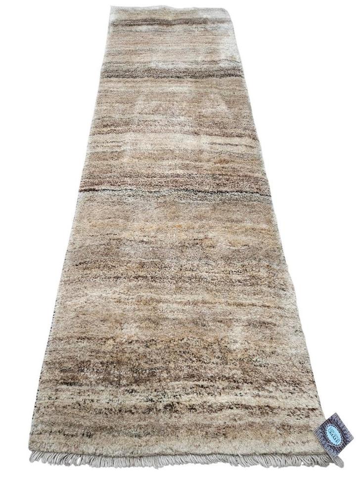Handgeknoopt Perzisch wol Gabbeh tapijt runner 63x200cm, Huis en Inrichting, Stoffering | Tapijten en Kleden, Gebruikt, 50 tot 100 cm