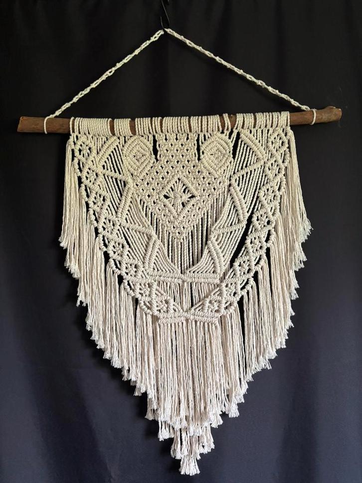 Macramé Handgemaakt wandkleed., Huis en Inrichting, Woonaccessoires | Wanddecoraties, Zo goed als nieuw, Ophalen of Verzenden