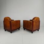 Art Deco schapenvachten fauteuils – set van twee, Ophalen