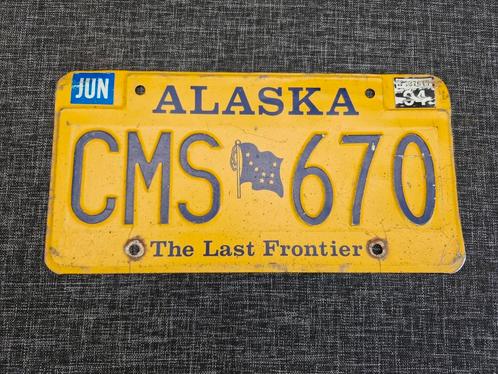 Alaska Kentekenplaat USA nummerbord Nummerplaat License plat, Verzamelen, Automerken, Motoren en Formule 1, Gebruikt, Auto's, Ophalen of Verzenden