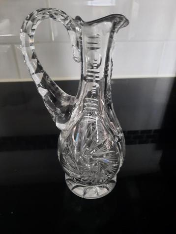 Kristallen waterkannetje / schenkkan € 15,00 beschikbaar voor biedingen