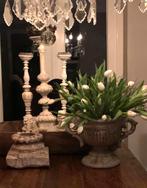 POER GROTE OUDE POER KANDELAAR, Ophalen of Verzenden