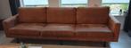 Z.g.a.n 3 / 4 zits bank 280 cm Collin bruin cognac, Ophalen, 75 tot 100 cm, Zo goed als nieuw, Rechte bank