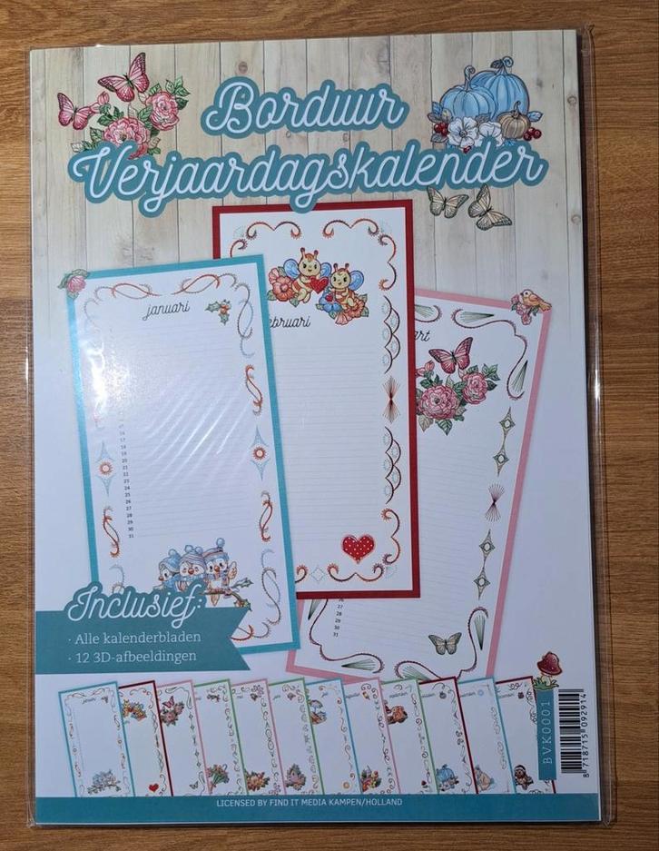 Zelf een verjaardagskalender borduren! Stitchand do, Hobby en Vrije tijd, Kaarten | Zelf maken, Nieuw, Ophalen of Verzenden