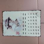 Vintage Wandplaat met Kalender, Ophalen, Gebruikt