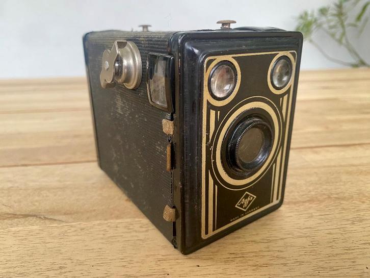 Agfa Synchro Box (Film B2) – jaren 30/40 – Made in Germany, Audio, Tv en Foto, Fotocamera's Analoog, Gebruikt, Compact, Overige Merken
