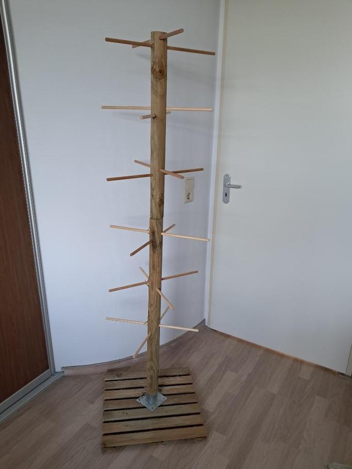 Plantenhanger/plantenrek/tassenrek/kledingrek hout, Huis en Inrichting, Woonaccessoires | Overige, Zo goed als nieuw, Ophalen