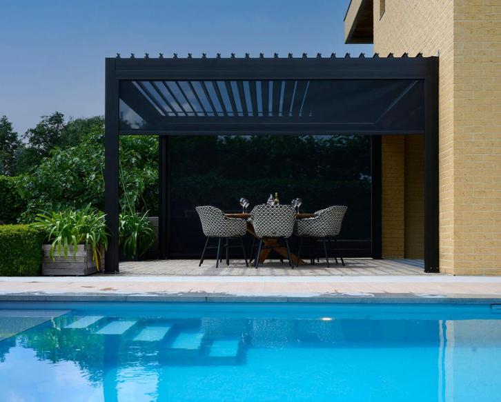 Terrasoverkapping met Lamellendak, Tuin en Terras, Overkappingen, Nieuw, Serre, Ophalen of Verzenden