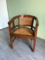 Retro rotan eetkamerstoel, Ophalen, Zo goed als nieuw, Bruin, Vierkant