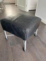 Hocker/voetenbank Charley Montis fauteuil, Ophalen, Gebruikt, Leer, 50 tot 75 cm