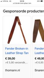 Fender gitaarriem gitaar riem leer bruin leren, Ophalen of Verzenden, Nieuw, Elektrische gitaar