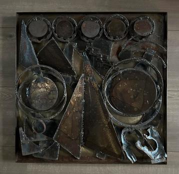 Vintage BRUTALIST metaal sculptuur HENRIK HORST Denmark beschikbaar voor biedingen