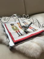 Leuke servethouder zilverkleur metaal met vogeltje, Ophalen, Gebruikt