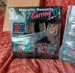 Oorbellen hermatite magnetisch 18paar op blister (NIEUW)., Overige materialen, Hangers, Overige kleuren, Nieuw